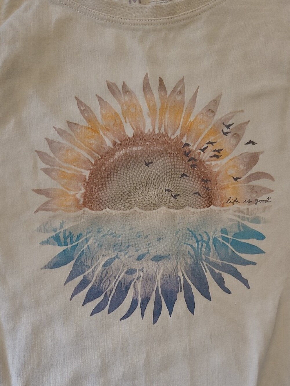 Life Is Good Womens Medium Lavender and Cream Graphic Tank Top Duo - Picture 5 of 6